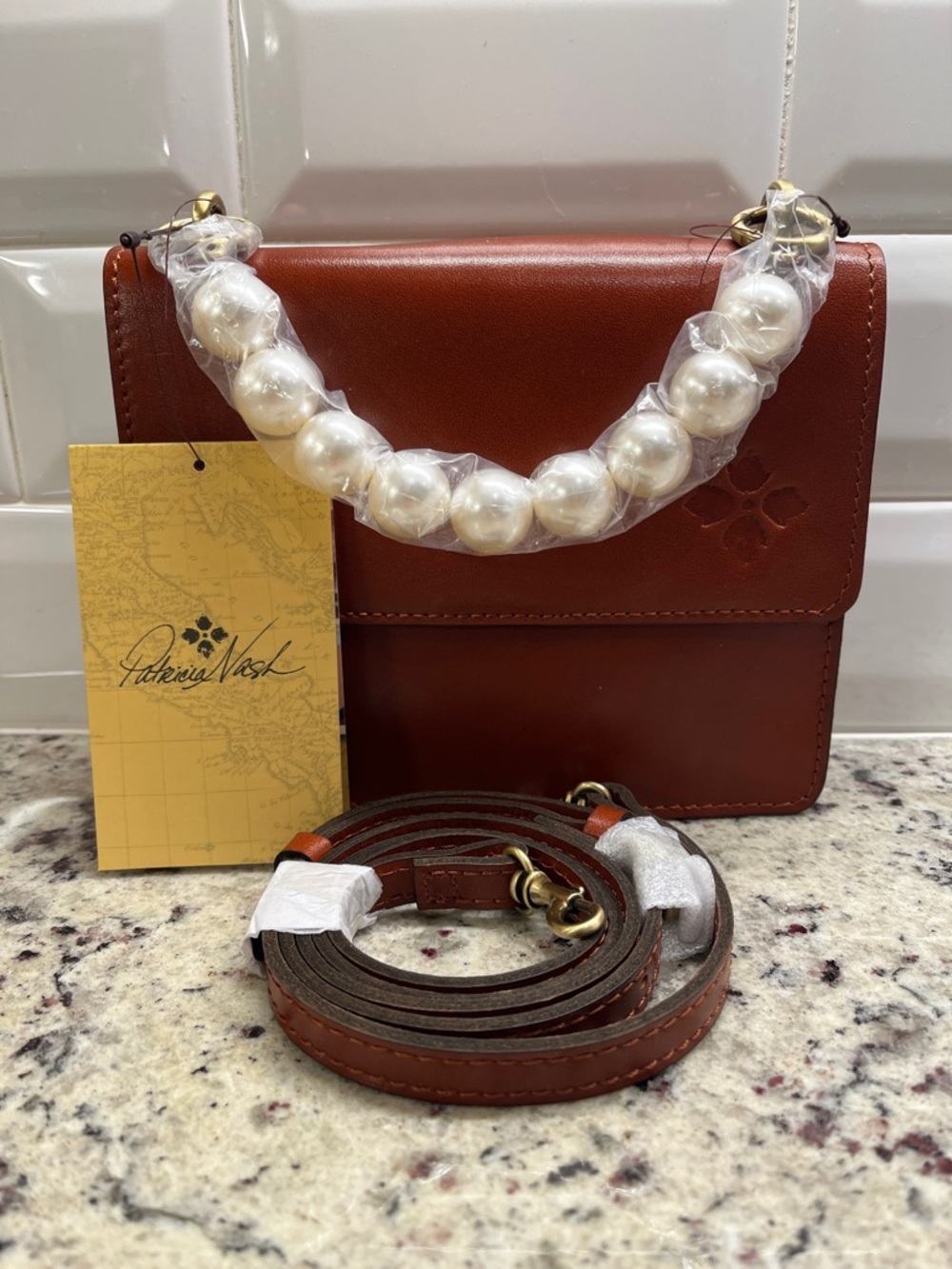 Patricia Nash Veolia Pearl Top Handle Bag with Crossbody Strap NWT